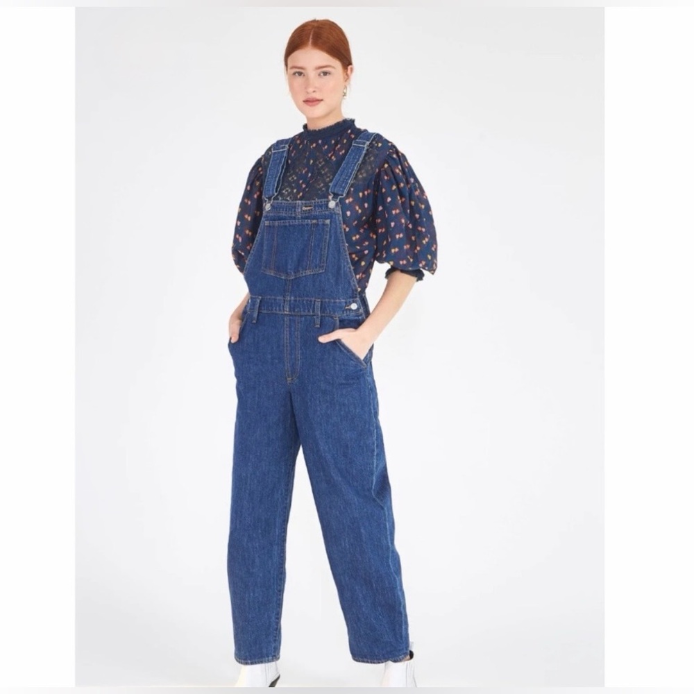 Levi’s x Farm Rio, Loose/Baggy, Ankle Overalls, Size Large